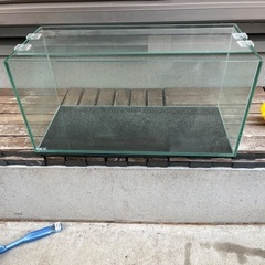 GEX 45㎝スリム水槽 ふちなし ガラス蓋あり