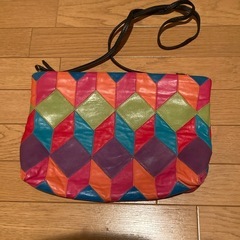 カラフル　本革ショルダーバックの画像