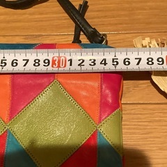 カラフル　本革ショルダーバックの画像