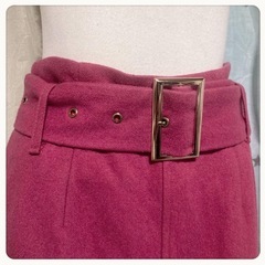 ꒰eimy istoire꒱タイト スリット セミロングスカート青みピンク秋冬の画像