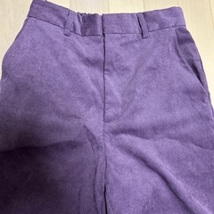 GU 紫　パープル　コーデュロイ　パンツ　Sの画像