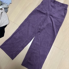 GU 紫　パープル　コーデュロイ　パンツ　S