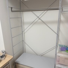 スチール収納ラック　無印　衣装家具　　