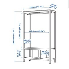 IKEA ヘムネス  ハンガーラック ワードローブ 3/14に来て下さる方限定1000円の画像