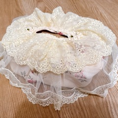 ティッシュカバー　ティッシュケース　レース　フリル　花柄の画像