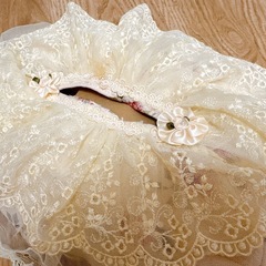 ティッシュカバー　ティッシュケース　レース　フリル　花柄の画像