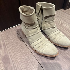 コテラック cotelac ショートブーツ 36【23センチ】 ベージュ スエード レディースの画像