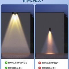 ソーラーライト 屋外 玄関ライト フェンスライト 7色/暖色 自動点灯 ガーデンライト 明るい LED 表札灯 表示灯 玄関灯 門柱灯 防水 広範囲 フットライト  照明 防犯ライト 取付簡単  (「暖色と7色変化式」４個セット)の画像