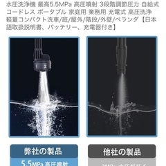 バッテリー式高圧洗浄機の画像