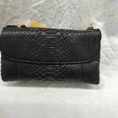 PYTHON SKIN GENUINE ウォレットバッグ 黒