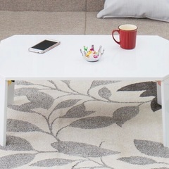 ニトリ 折りたたみテーブル ホワイト(シャイン 7550 WH) の画像