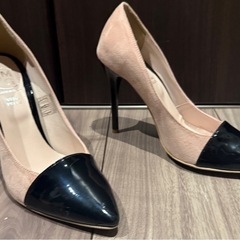 ベラペレ VERA PELLE パンプス ピンヒール ショート フェイクレザー 36【23センチ
】ピンクの画像