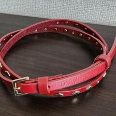 本革スタッズ細ベルトの画像