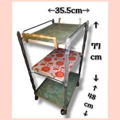 【訳あり‼️】 昭和レトロ キッチンワゴン 3段 / 現状品