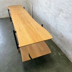 東谷 ルカ TVボード JPB-98 オーク アイアン家具 耐荷重：50kg 定価80,000円 木目調 家具 テレビ台 W1800×D415×H385 モダン家具 Y1035の画像