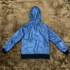 AZUL フード付き 青 ジャケット アウター メンズの画像