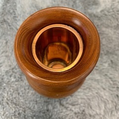 【新品未使用】銘木花器　花瓶　フラワーベース　木製の画像