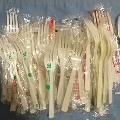 【未使用】 フォーク スプーン 割り箸 カトラリー コンビニの画像