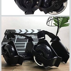 【新品未使用】ローラースケート PUホイール ミニ スケボー ロ...