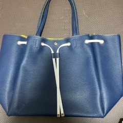新品　新生活に！　トートバッグ 青と黄色のおしゃれなデザイン　メ...