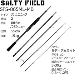 【新品】アブガルシア　ソルティフィールド　865ML MB の画像