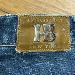 流儀圧搾 鯉刺繍デザイン デニムパンツの画像