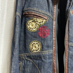流儀圧搾　刺繍入りデニムジャケットの画像