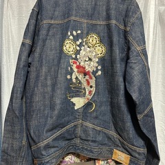流儀圧搾　刺繍入りデニムジャケットの画像