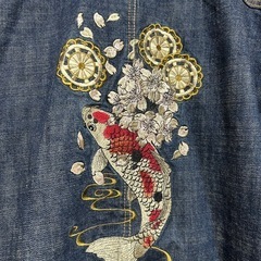 流儀圧搾　刺繍入りデニムジャケットの画像