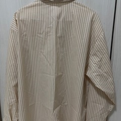 QY shadow ベージュストライプ長袖シャツの画像