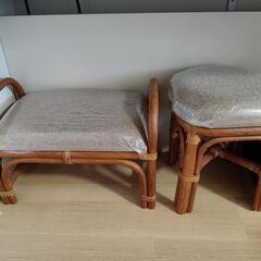 籐製椅子（2個セット）
