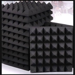 ꒰未使用꒱水で戻せる ポリウレタン 防音材 黒 12枚セットの画像