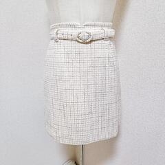 ペイトンプレイス ツイードセットアップ ジャケット タイトスカート ベージュ S レディースの画像