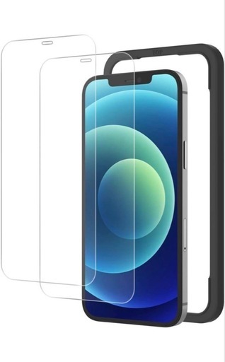 NIMASO ガラスフィルム iPhone12 / iPhone12Pro 用 保護 フィルム ガイド枠付き 1枚セット NSP20L177