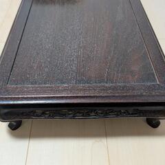 【美品】天然木 木製 飾り台 花台 飾り台 彫刻 工芸品 時代物の画像