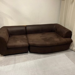 【美品】レザーカウチソファの画像