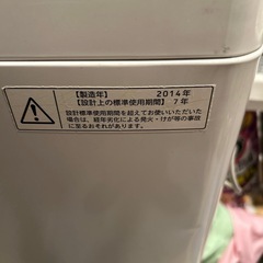 TOSHIBA洗濯機の画像