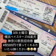 3/15 （土）ベイスターズvs 楽天 横浜スタジアム戦  6ゲ...