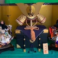 五月人形　兜　人形二体