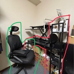 【引受人決定】【約2.6万円→無料】デスク+デスクチェア+ハンガ...