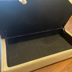 オットマン　収納付き　ファブリック素材の画像