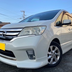 8人乗り☆月々1.2万円〜分割払い可❗️車検2年付き！大人気☆日産 セレナ ハイウェイスター☆Bluetooth対応SDナビ付き☆走行中DVD見れます☆ETC☆便利なバックカメラ☆ドラレコ付きのフル装備☆両側電動スライドドア☆クルーズコントロール搭載☆ウィンカーミラー☆フル装備☆車内広々三列シート‼️の画像