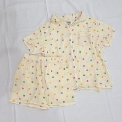 juuneedu 半袖パジャマ 上下セット カラフル シリアル柄 韓国