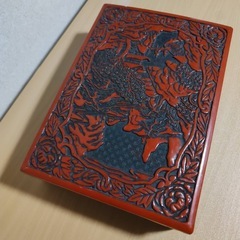 仙台 小物入れ 書類 堆朱 小箱 文箱 硯箱 彫刻 中国美術 唐...