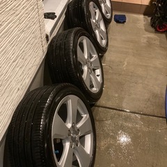 値下 良品 アウディ A3 純正 17インチ ホイール　タイヤ 4本 ヨコハマタイヤ ADVAN dB V552 Audiの画像