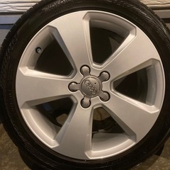 値下 良品 アウディ A3 純正 17インチ ホイール　タイヤ 4本 ヨコハマタイヤ ADVAN dB V552 Audiの画像
