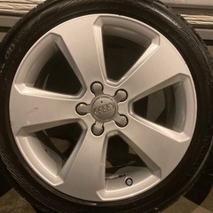 値下 良品 アウディ A3 純正 17インチ ホイール　タイヤ 4本 ヨコハマタイヤ ADVAN dB V552 Audiの画像