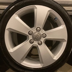 値下 良品 アウディ A3 純正 17インチ ホイール　タイヤ 4本 ヨコハマタイヤ ADVAN dB V552 Audiの画像