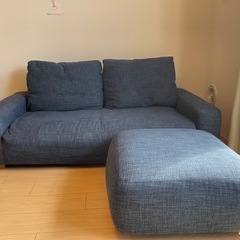 Unico Lowey カバーリングソファ 2.5S グレー