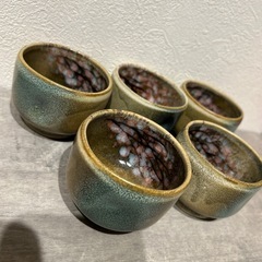 【新品未使用】布引焼 湯呑み 5個セットの画像